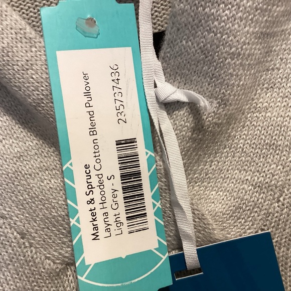 Market & Spruce Layna Hooded Cotton Blend Pullover, Size S - Picture 3 of 10